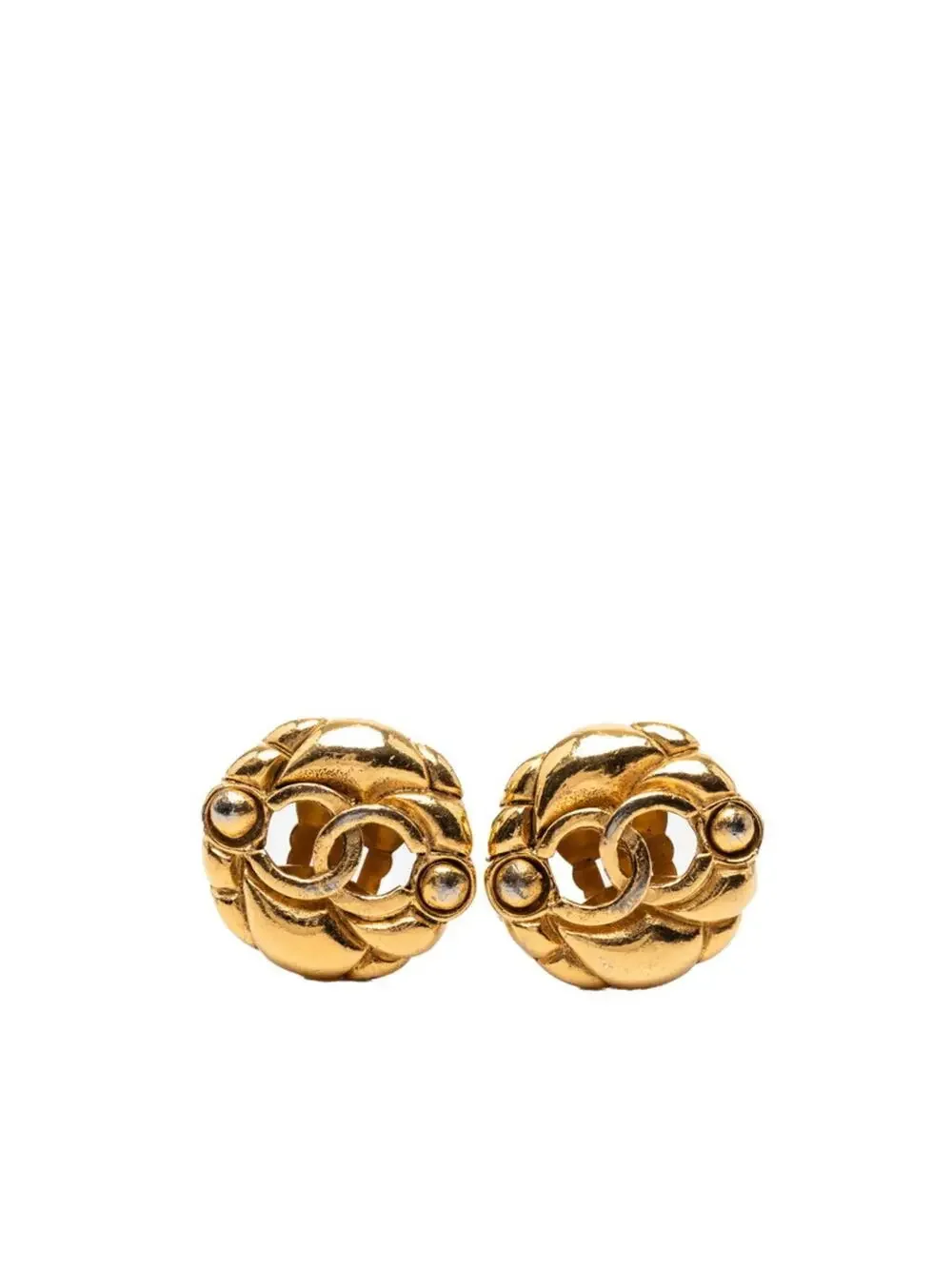 Chanel Cc Logo Clip-On Earrings Metal #246980C61B